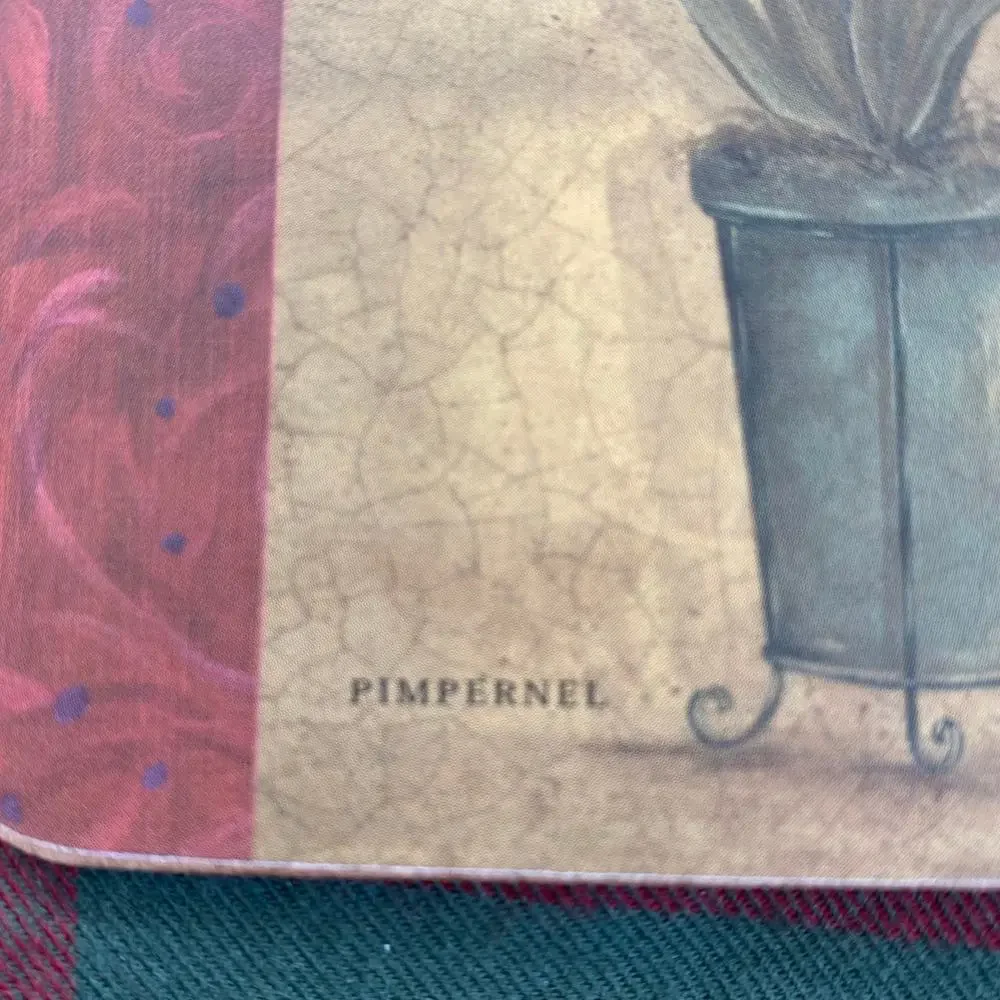 Set of‎ 4 Pimpernel Coasters Cork Backed, Excellent Condition!